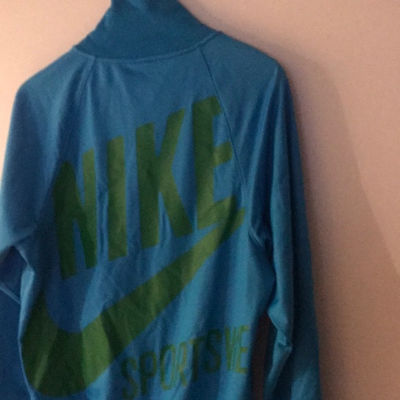 Nike Full Zip Aqua Green Jacket 80s Hip Hop Style - Picture 7 of 7